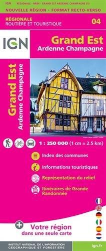 Grand Est (Ardennes-Champagne) Recto/verso 1:250 000