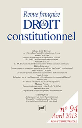 Revue française de droit constitutionnel, n° 94