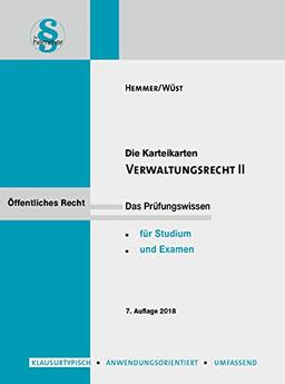 Karteikarten Verwaltungsrecht 2 (Karteikarten - Öffentliches Recht)