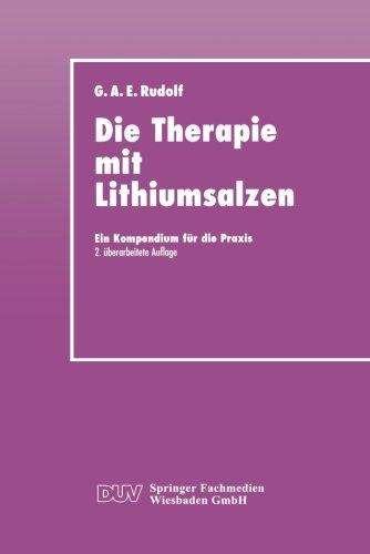 Die Therapie mit Lithiumsalzen: Ein Kompendium Für Die Praxis (Duv: Medizin) (German Edition)