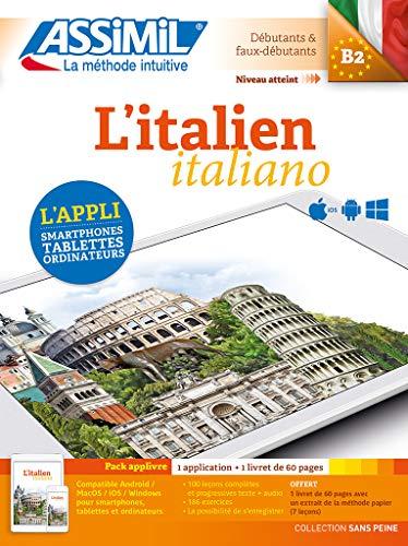 L'italien : débutants & faux débutants, niveau atteint B2 : pack applivre