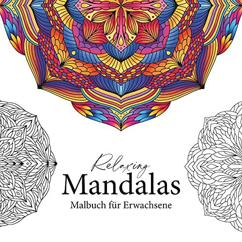 Relaxing Mandalas - Mandala Malbuch für Erwachsene: 40 handgezeichnete Mandalas zum Ausmalen für Fortgeschrittene und Profis | Spiralbindung, dickes ... schwarze Rückseite, hohe Auflösung