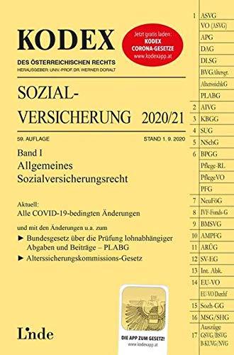 KODEX Sozialversicherung 2020/21, Band I (Kodex des Österreichischen Rechts)