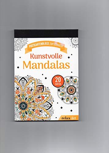 20 Kunstvolle Mandalas Postkartenblock zum Ausmalen