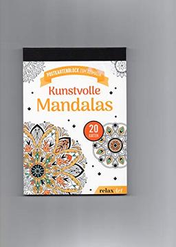 20 Kunstvolle Mandalas Postkartenblock zum Ausmalen