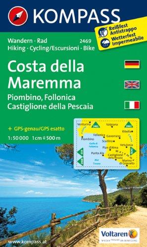 Costa della Maremma - Piombino - Follónica - Castiglione della Pescáia 1 : 50 000: Wanderkarte mit Radtouren. GPS-genau