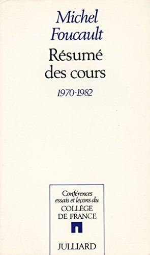 Résumé des cours : 1970-1982