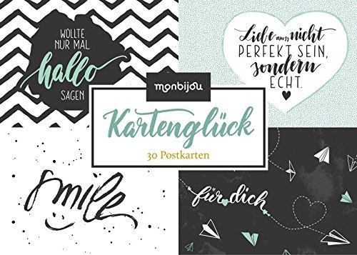 Kartenglück Handlettering: Postkarten-Set (monbijou)