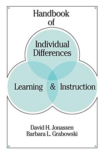 Handbook of Individual Differences, Learning, and Instruction