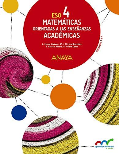 Matemáticas orientadas a las Enseñanzas Académicas 4. (Trimestres) (Aprender es crecer en conexión)