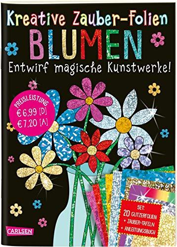 Kreative Zauber-Folien: Blumen: Set mit 10 Zaubertafeln, 20 Folien und Anleitungsbuch