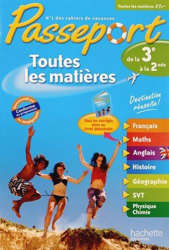 Passeport toutes les matières, de la 3e à la 2de