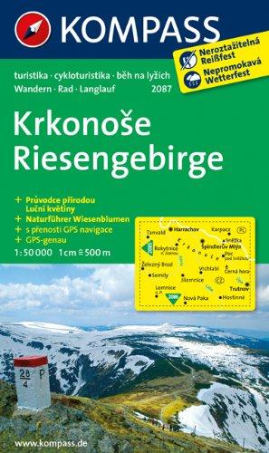 Riesengebirge / Krkonose: Wanderkarte mit Naturführer tschechisch /deutsch, Radrouten und Loipen. GPS-genau. 1:50000