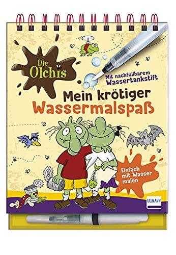 Die Olchis – Mein krötiger Wassermalspaß (Magic Water Colouring): Einfach mit Wasser malen – das Olchi-Malbuch mit 16 Bildern, die sich beim Kontakt ... mit nachfüllbarem Wassermalstift, ab 4 Jahren