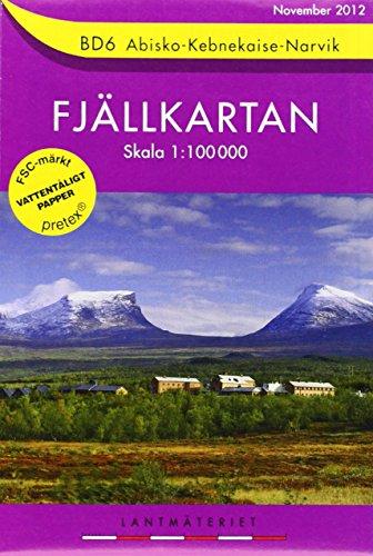 Fjällkartan 1 : 100 000 BD6 Abisko - Kebnekaise - Narvik Bergwanderkarte