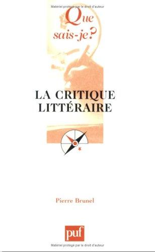 La critique littéraire