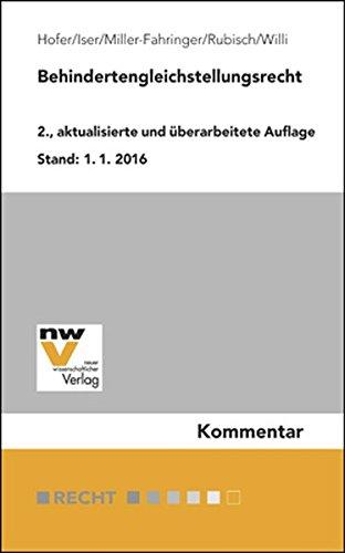 Behindertengleichstellungsrecht: Kommentar Stand: 1. 1. 2016