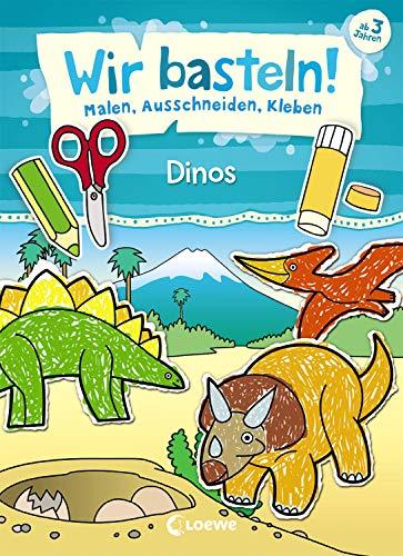 Wir basteln! - Malen, Ausschneiden, Kleben - Dinos: Beschäftigung für Kinder ab 3 Jahre