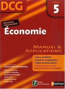 Economie, DCG, épreuve 5 : manuel & applications