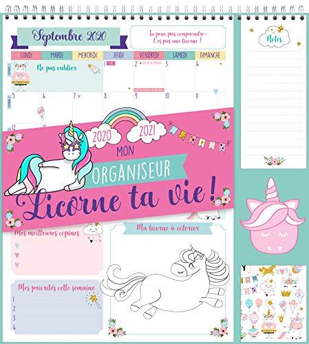 Mon organiseur 2020-2021 : licorne ta vie !