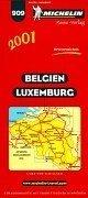 Michelin Belgien, Luxemburg 1 : 350 000. Strassenkarte. Mit touristischen Hinweisen. Ortsverzeichnis (Michelin Country Maps)