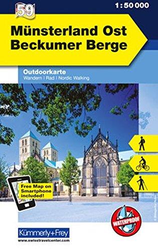 Münsterland Ost, Beckumer Berge: Nr. 59, Outdoorkarte Deutschland, 1:50 000, Mit kostenlosem Download für Smartphone (Kümmerly+Frey Outdoorkarten Deutschland)