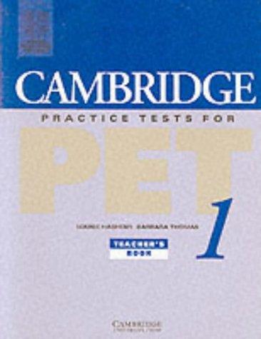 Cambridge Practice Tests for Pet 1 Teacher's Book