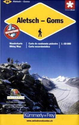 Aletsch / Lötschental / Goms 1 : 60 000. Wanderkarte