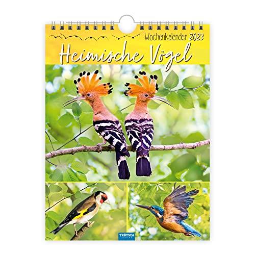 Trötsch Wochenkalender zum Hängen Hemische Vögel 2023: Wandkalender