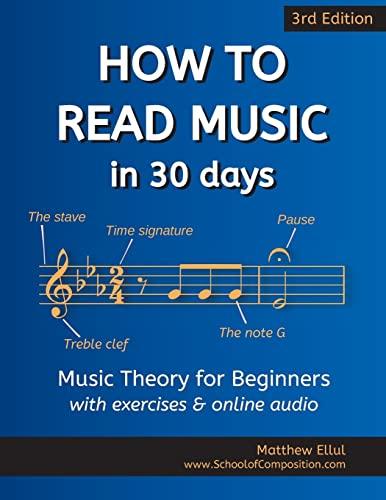 How to Read Music in 30 Days: Music Theory for Beginners - with exercises & online audio (Practical Music Theory, Band 1)