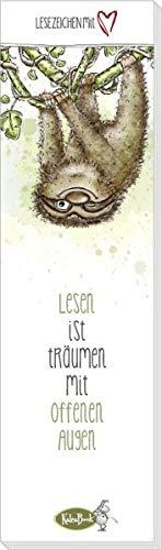 Lesen ist Träumen mit offenen Augen (Lesezeichenblock): Lesezeichenblock mit 12 Motiven - Klebebindung