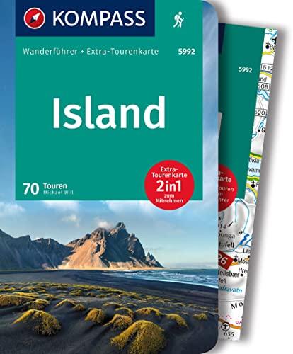 KOMPASS Wanderführer 5992 Island, 70 Touren: Wanderführer mit Extra-Tourenkarten und Höhenprofilen, GPX-Daten zum Download