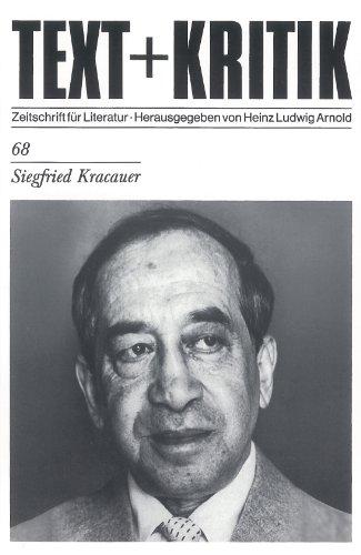 Siegfried Kracauer (TEXT+KRITIK 68)