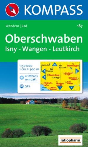 Oberschwaben, Isny, Wangen, Leutkirch: Wander- und Bikekarte. GPS-genau. 1:50.000