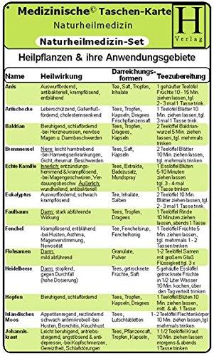 Naturheilmedizin Set - Medizinische Taschen-Karte: Naturheilkunde /Bachblüten Therapie /Schüssler-Salze