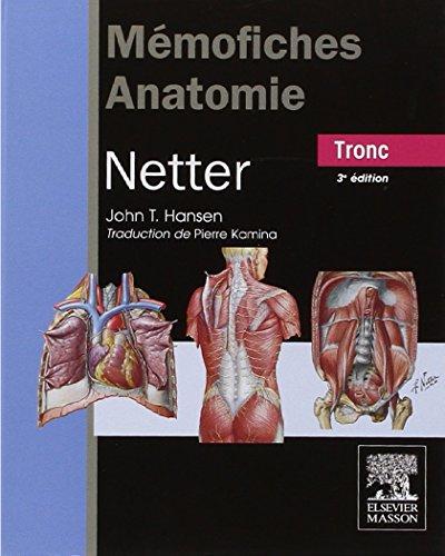 Mémofiches anatomie Netter : tronc