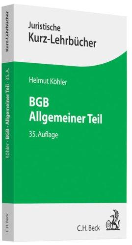 BGB Allgemeiner Teil: Ein Studienbuch