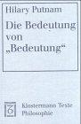 Die Bedeutung von "Bedeutung"