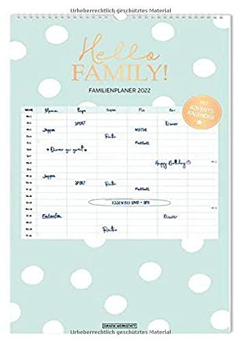 Familienplaner XXL 2022 "Hello Family!": Familienplaner