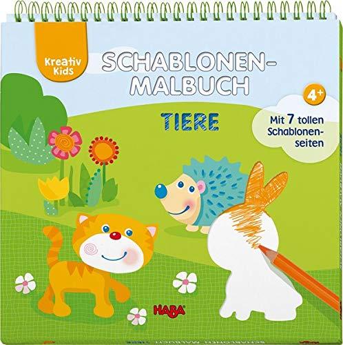 Kreativ Kids – Schablonen-Malbuch Tiere