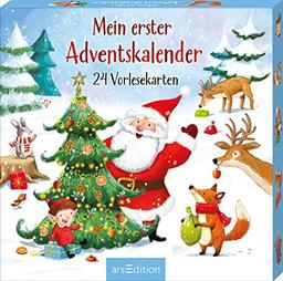 Mein erster Adventskalender: 24 Vorlesekarten | Hochwertige Kartenbox mit 24 stabilen Pappkarten für ersten Vorlesespaß im Advent