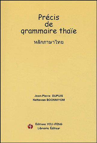 Précis de grammaire thaïe