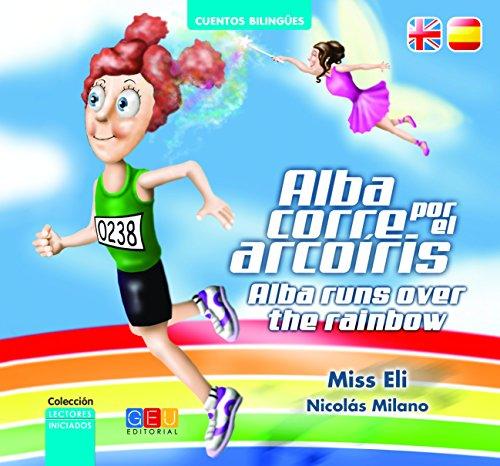 Alba corre por el arcoiris