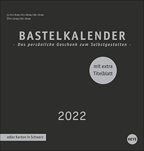 Bastelkalender schwarz mittel Premium