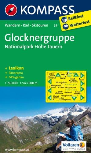 Glocknergruppe - Nationalpark Hohe Tauern: Wanderkarte mit KOMPASS-Lexikon, Panorama, Radwegen und alpinen Skirouten. GPS-genau. 1:50000