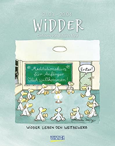 Widder 2022: Sternzeichenkalender-Cartoonkalender als Wandkalender im Format 19 x 24 cm.