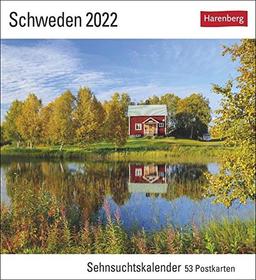 Schweden Sehnsuchtskalender 2022 - Reisekalender - Postkartenkalender mit Wochenkalendarium - 53 perforierte Postkarten - zum Aufstellen oder ... x 17,5 cm: Sehnsuchtskalender, 53 Postkarten