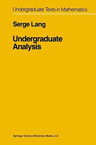 Undergraduate Analysis: Undergraduate Texts in Mathematics