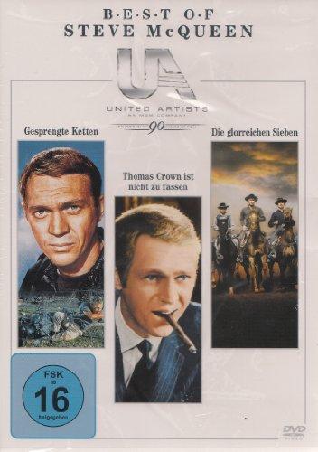 Steve McQueen Box : Gesprengte Ketten - Thomas Crown ist nicht zu fassen - Die glorreichen Sieben - 3 DVD Box