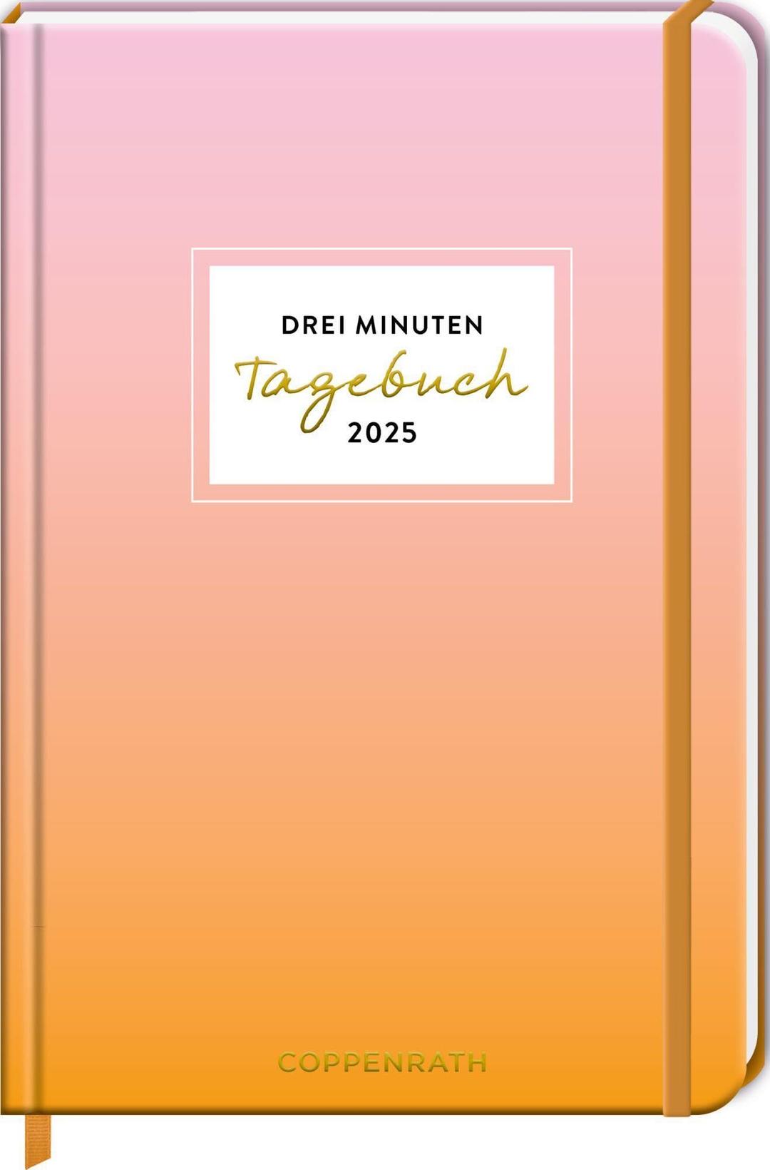 Großer Wochenkalender: 3 Minuten Tagebuch 2025 - Sonnenaufgang rosa (I love my paradise): Glücksjournal mit Wochenplaner und Eintragmöglichkeiten. Mit Gummiverschluss und Leseband